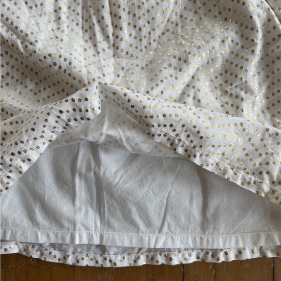 Janie and jack Rachel Zoe gold metallic cold shoulder dress - Picture 5 of 8